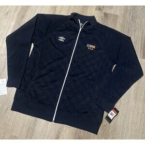 Umbro NWT United States USA Football Soccer Track Jacket in Blue Size Large